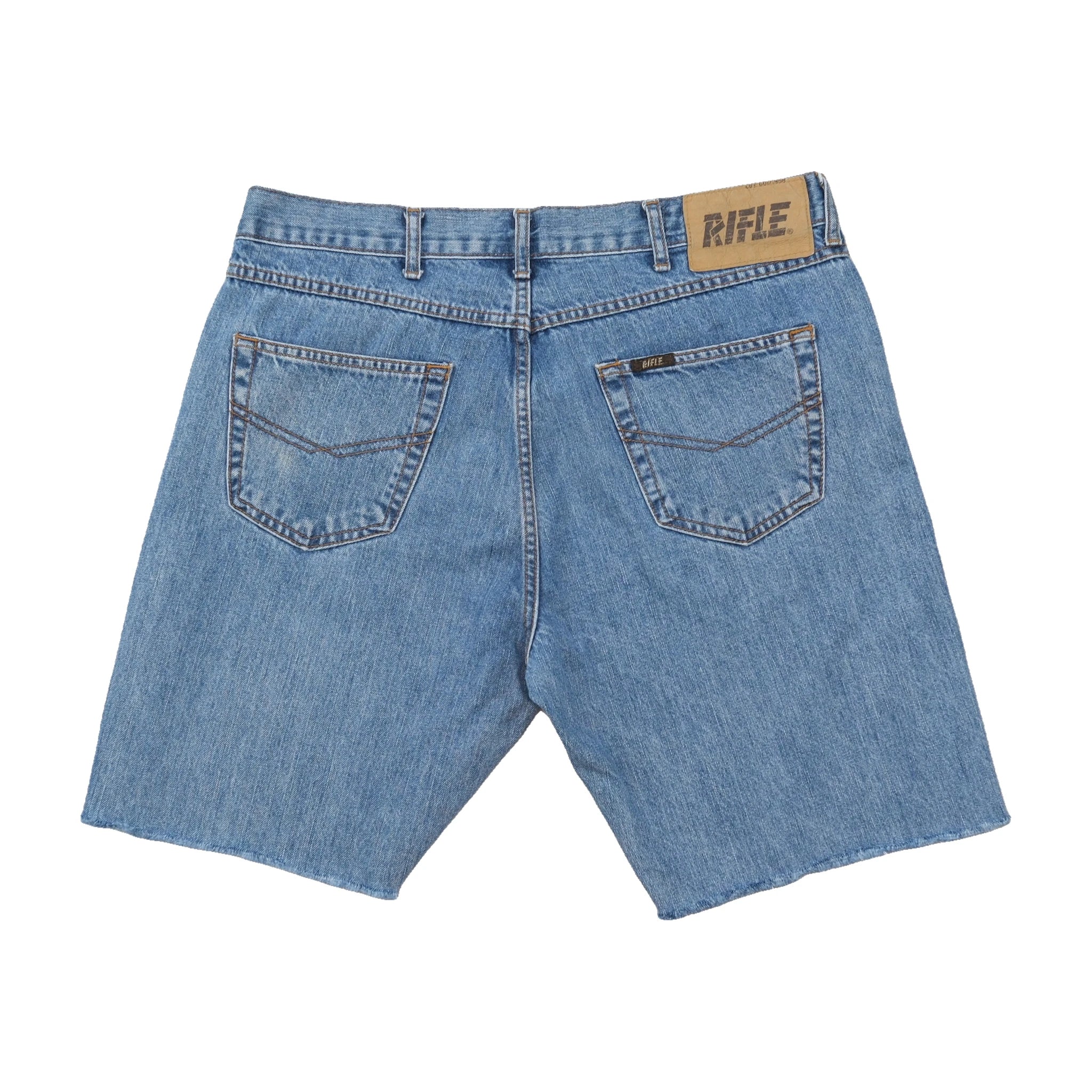 Rifle Mid-Wash Denim Cutoff Shorts (Smartsizer Edit)