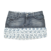 Guess Y2K Floral Ruffle Denim Mini Skirt