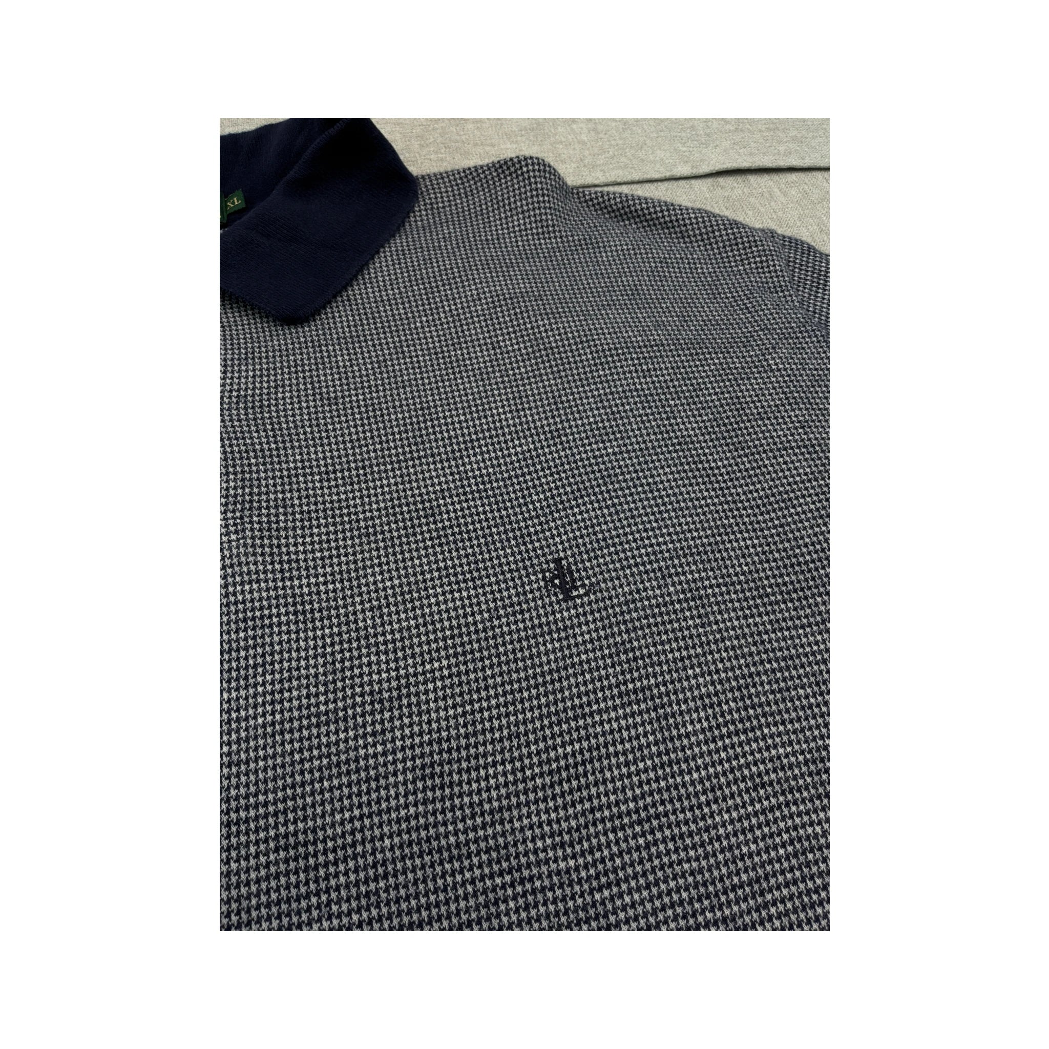 Polo Lauren Ralph Lauren vintage em algodão com Micro xadrez