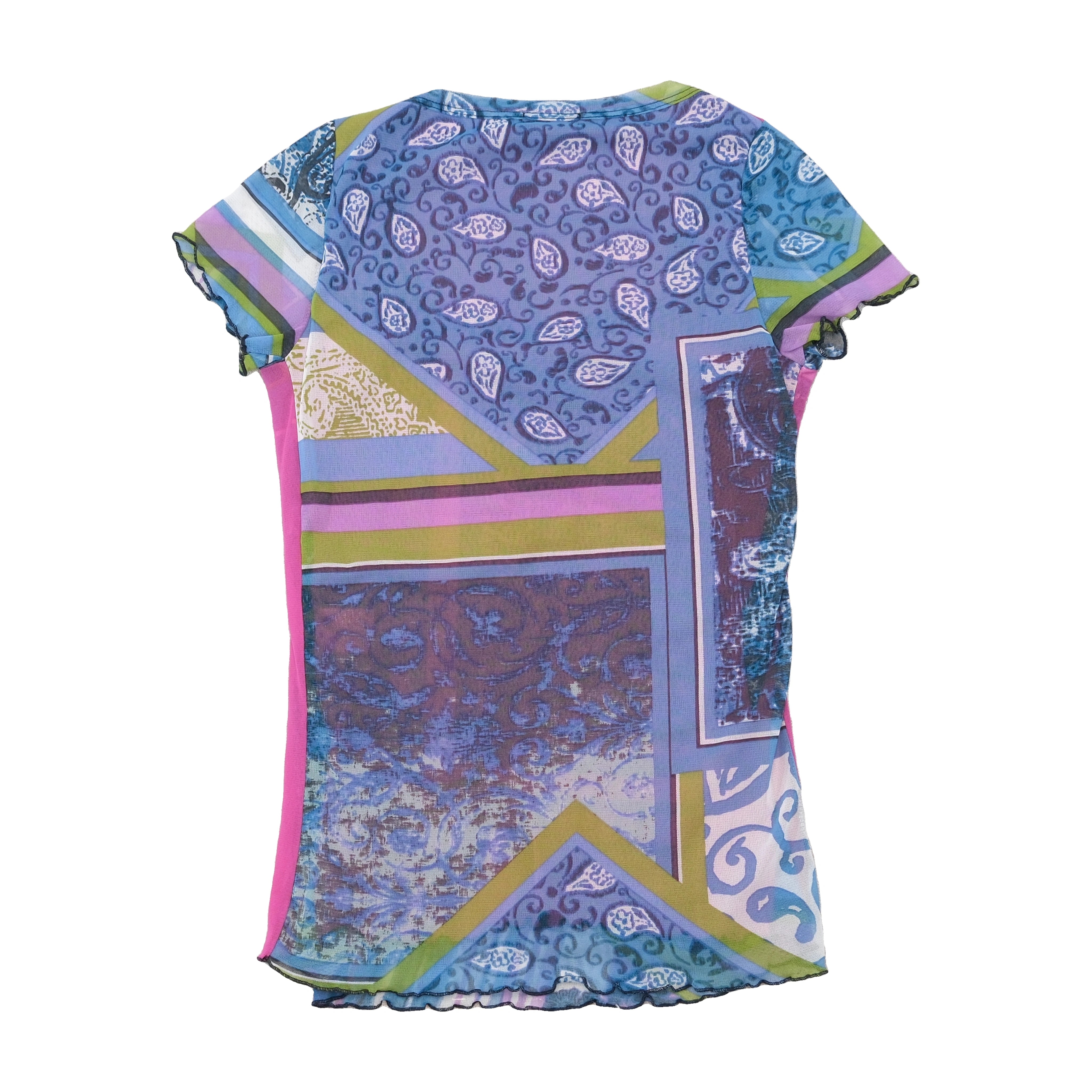 Sonia Fortuna Firenze Floral Appliqué Mesh T-shirt