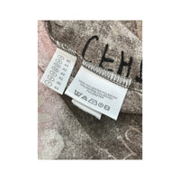 Camisa Canda Transparente em Rede de Manga Comprida com estampado Tipográfico