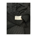 Black Mesh Grungy Collared Blouse