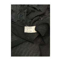 Black Mesh Grungy Collared Blouse