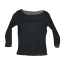Transparent Black Glittery Top