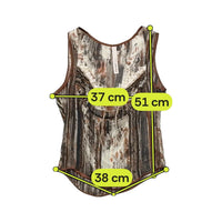Kelsh by Woman Abstract Stripe Lace Trim Tie Front Tank Top