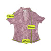Oltre Pink Snakeskin Print Short Sleeve Button Up Shirt