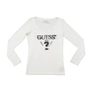T-shirt Guess de Manga Comprida com decote em V e estampado gráfico