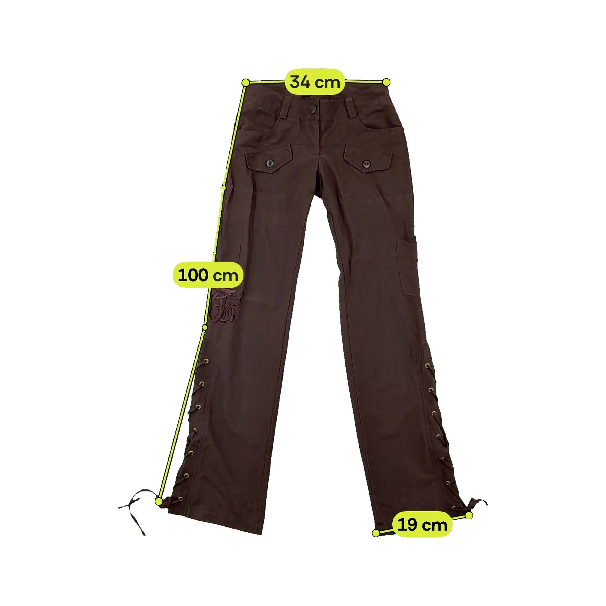 Americo Tavar Embroidered Lace-Up Cotton Pants
