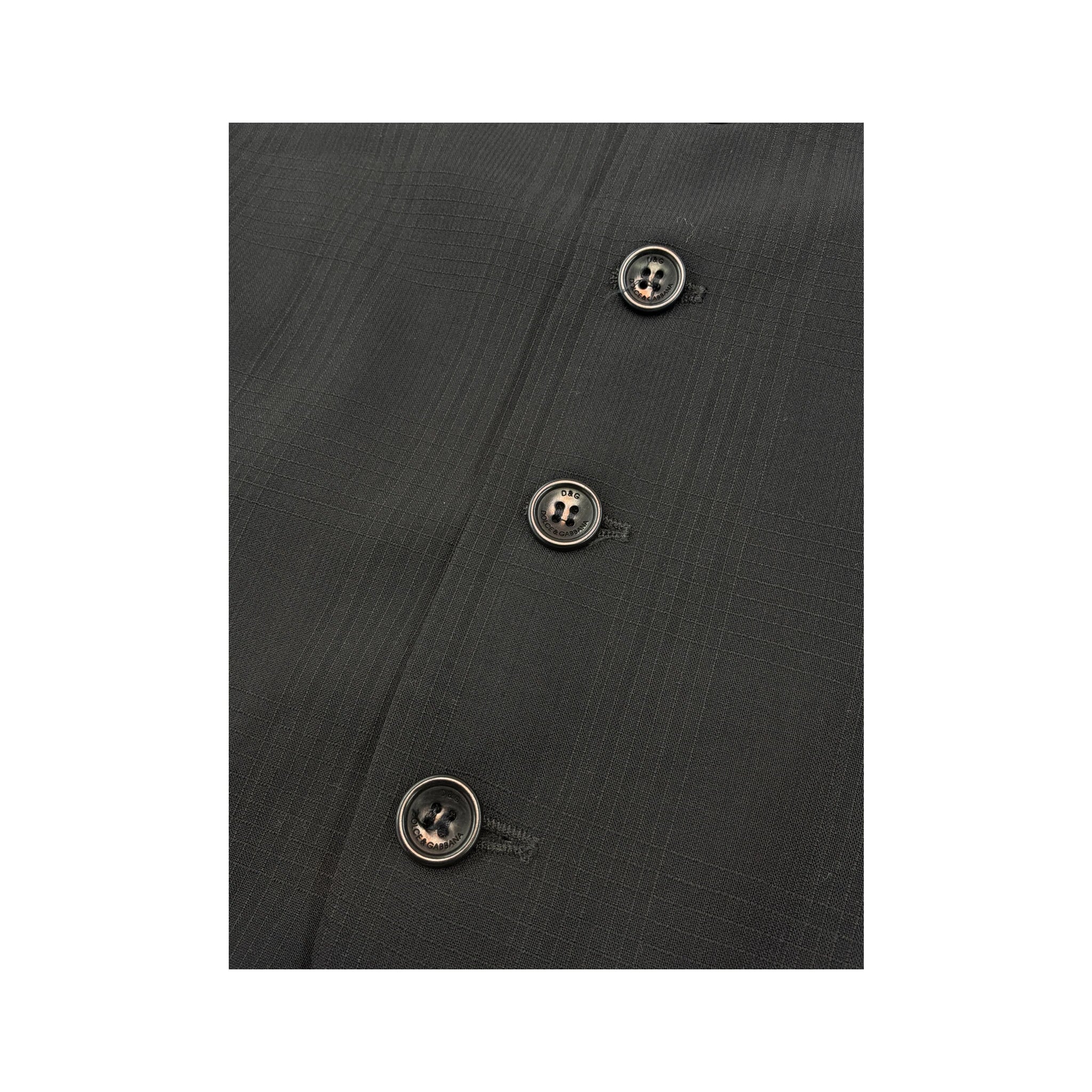 Dolce & Gabbana Navy Wool Blend Suit Vest