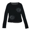 Blusa preta com Motivo de Lantejoulas