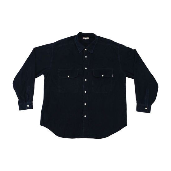 MIXIM Vintage Navy Cotton Corduroy Snap Front Shirt