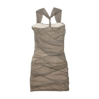 Guess by Marciano Ruched Mesh Asymmetric Mini Dress