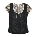 Roberto Cavalli Leopard Print Mesh T-shirt