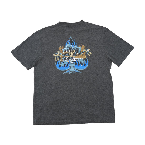 T-shirt de Algodão com Gráfico de Caveira e Espadas