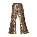 Vintage Leopard Print Flared Pants