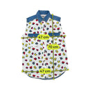 The Disney Store Winnie the Pooh Fruit Print Sleeveless Button Up Shirt