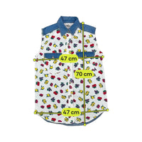 The Disney Store Winnie the Pooh Fruit Print Sleeveless Button Up Shirt