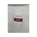 Miss Sixty White Cotton Zip Front Mini Skirt with Drawstring Cutout Pockets