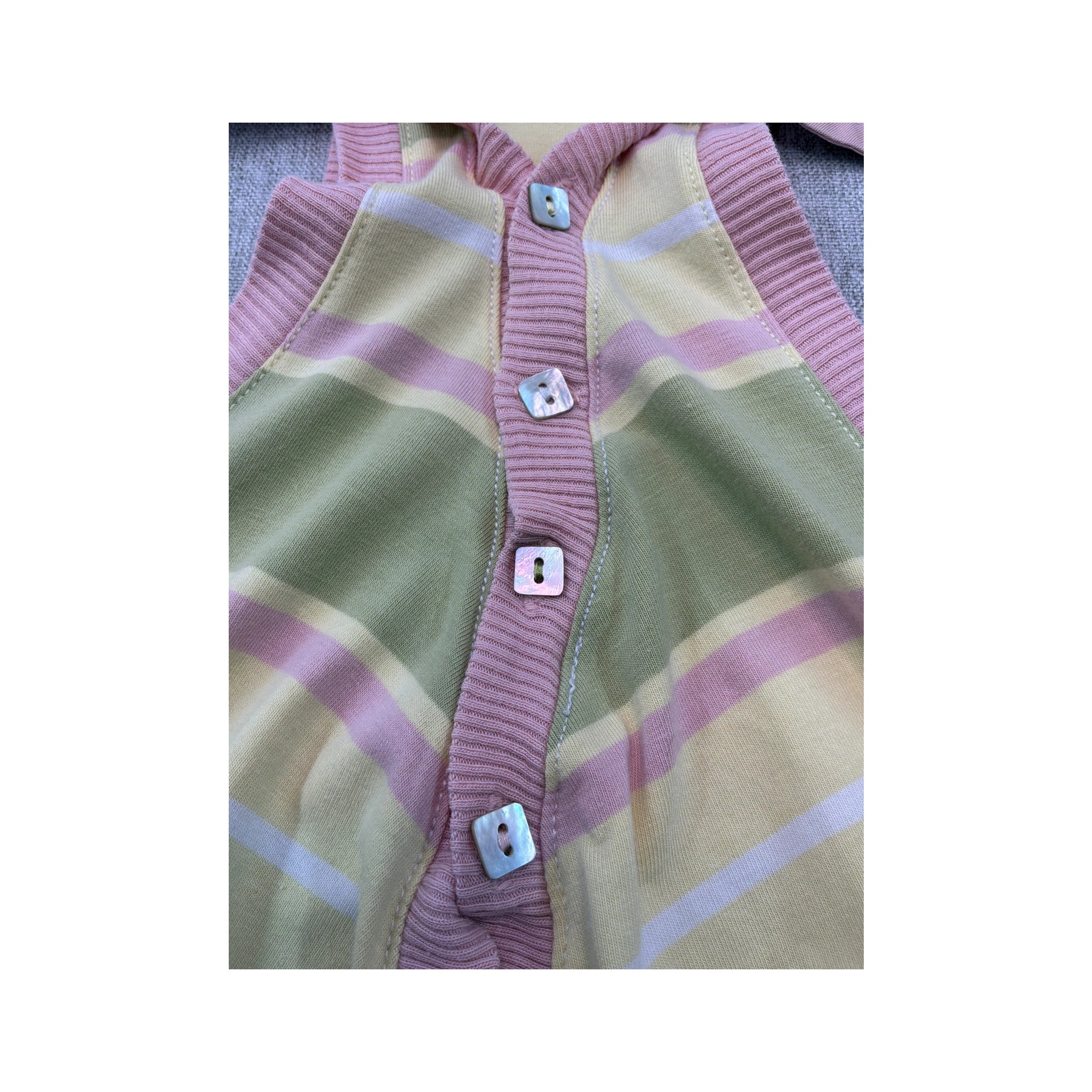 Miss Sixty Striped Collared Halter Tank Top (Repriced)