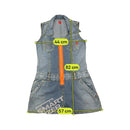 Phard Vintage Sleeveless Zip-Front Cotton Denim Mini Dress