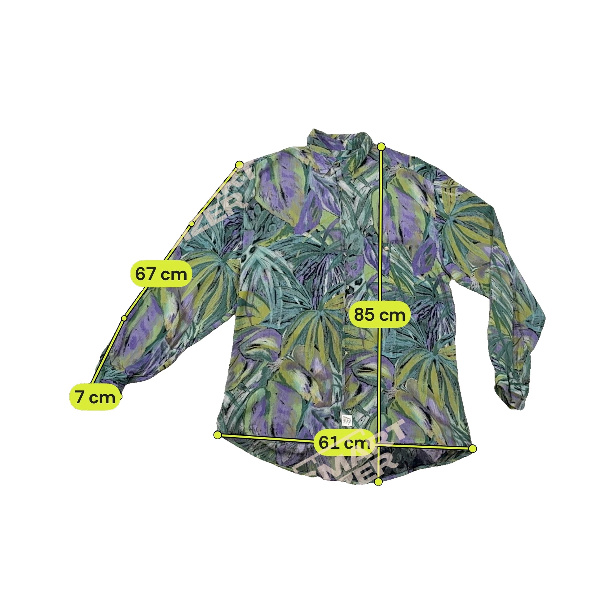 Dornbusch Tropical Leaf Print Button-Up Shirt
