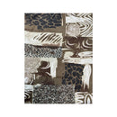 X-Mail Abstract Animal Print Lace-Up Mesh Blouse (Repriced)