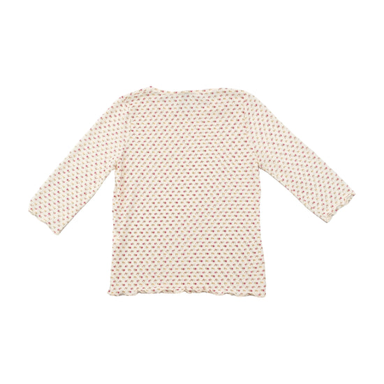 Memories Floral Lettuce Hem 3/4 Sleeve T-shirt