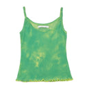 Américo Tavar Tie Dye Lettuce Hem Tank Top