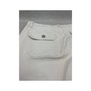 Crazy World by Biolife Vintage White Cotton Wide Leg Utility Pants