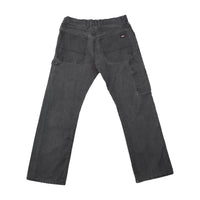 Calças de ganga de carpinteiro Dickies vintage preto Lavado