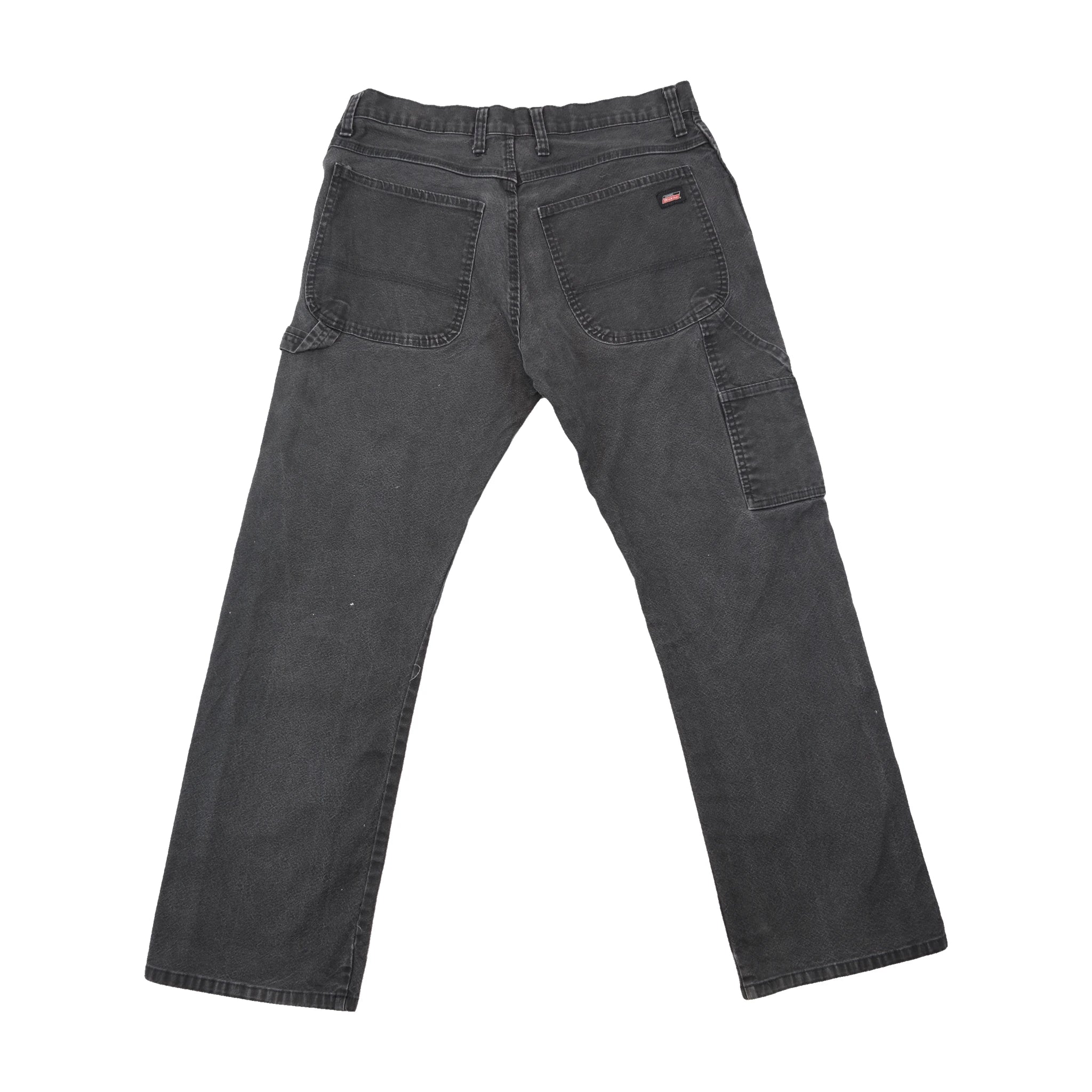 Calças de ganga de carpinteiro Dickies vintage preto Lavado