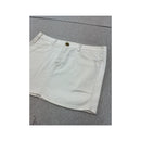 Guess White Cotton Stretch Denim Rhinestone Mini Skirt