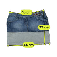 Calvin Klein Jeans Two Tone Denim Mini Skirt