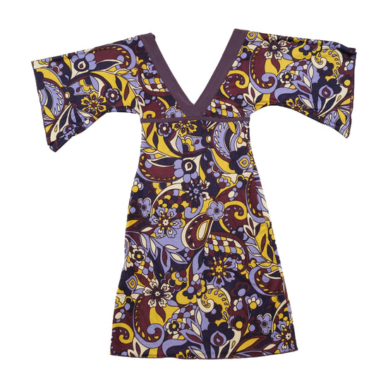 Reds Psychedelic Floral Bell Sleeve Mini Dress