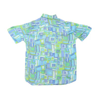 Kingfield Abstract Geometric Print Short Sleeve Button Up Shirt