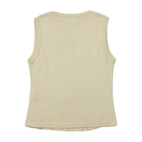 MET Shirting Ruffle Stripe Cotton Tank Top