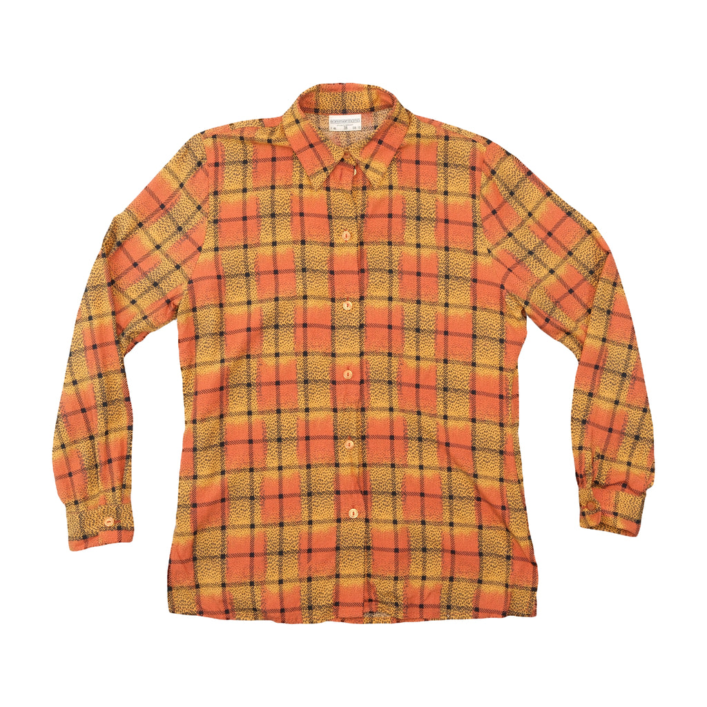 Sommermann Orange &amp; Yellow Plaid Button-Up Shirt