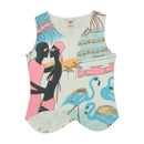 Red Kiss Graphic Floral Back Tank Top