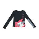 Emily the Strange Guitar Graphic Long Sleeve Shirt