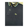 Lacoste Slim Fit Navy Striped Collar Cotton Polo Shirt