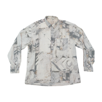 Vintage Abstract Geometric Print Button Up Shirt