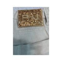 Phard Sequin Logo Wide Leg Linen Pants