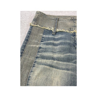Mitequi Distressed Panel Flare Jeans