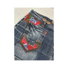 Deploy Floral Patchwork Denim Mini Skirt