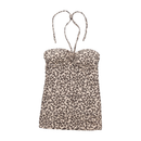 Tally Weijl Leopard Print Ruched Halter Blouse