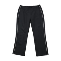 Black Straight Leg Side Stripe Pants