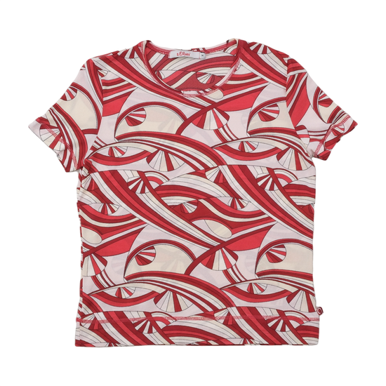 s.Oliver Abstract Swirl Print T-shirt
