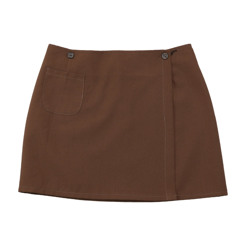 MARO Florence Brown Wrap Mini Skirt (repriced)