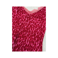 Vestido Lingerie AA Milano Belle Marie rosa com Acabamento em Rede de Leopardo