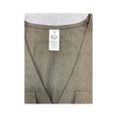 Vintage Olive Green Sleeveless Button-Front Blouse
